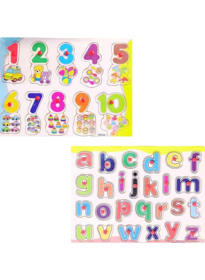 PLUSPOINT ABC + 123 Wooden Educational Toddlers Puzzles, Wooden Alphabet Number Shape Puzzles Toddler Learning Puzzle Toys for Kids Boys & Girls, 2 in 1 Puzzle for Toddlers (ABC+123 Puzzle) - Image 3