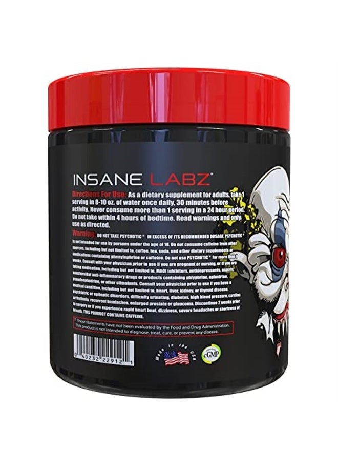 Insane labz Psychotic, High Stimulant Pre Workout Powder, Extreme Lasting Energy, Focus and Endurance with Beta Alanine, Creatine Monohydrate DMAE, 35 Srvgs (Peach Mango)  - Image 2