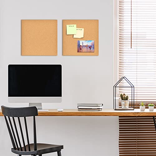 Aitakatta 8x8 inches Mini Cork Board Tiles Bulletin Board, 1/5" Thick Small Square Cork Boards for Walls, Self-Adhesive Cork Tiles for Home, Office, School, Bulletin Board Decorations(5mm,2pc) - Image 3