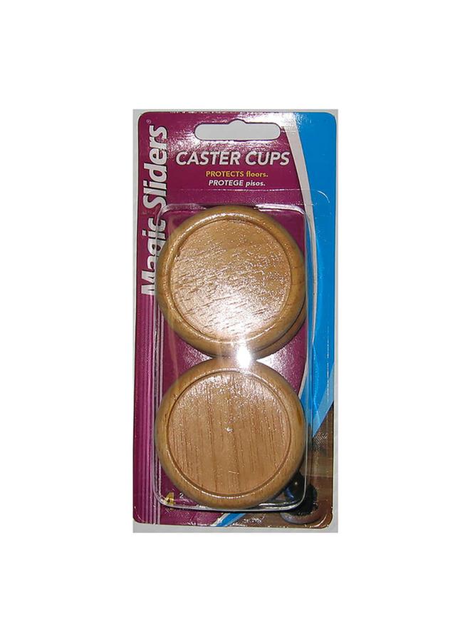 Magic Sliders 4-Piece Carpet Based Round Caster Cups Oak 2 x 2inch 30811 - Image 3