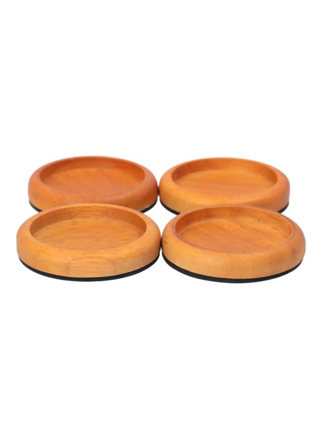 Magic Sliders 4-Piece Carpet Based Round Caster Cups Oak 2 x 2inch 30811 - Image 2