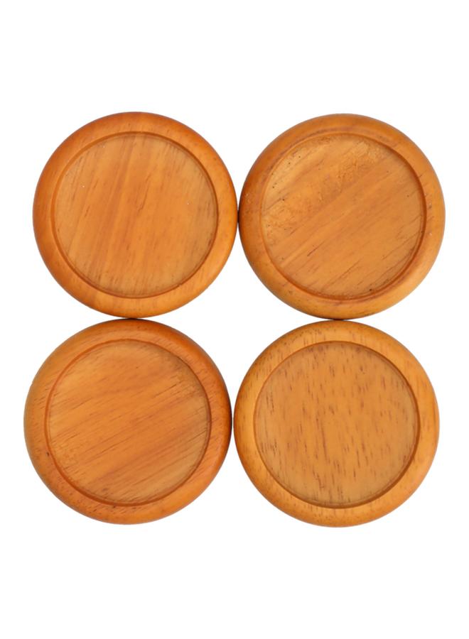 Magic Sliders 4-Piece Carpet Based Round Caster Cups Oak 2 x 2inch 30811 - Image 1