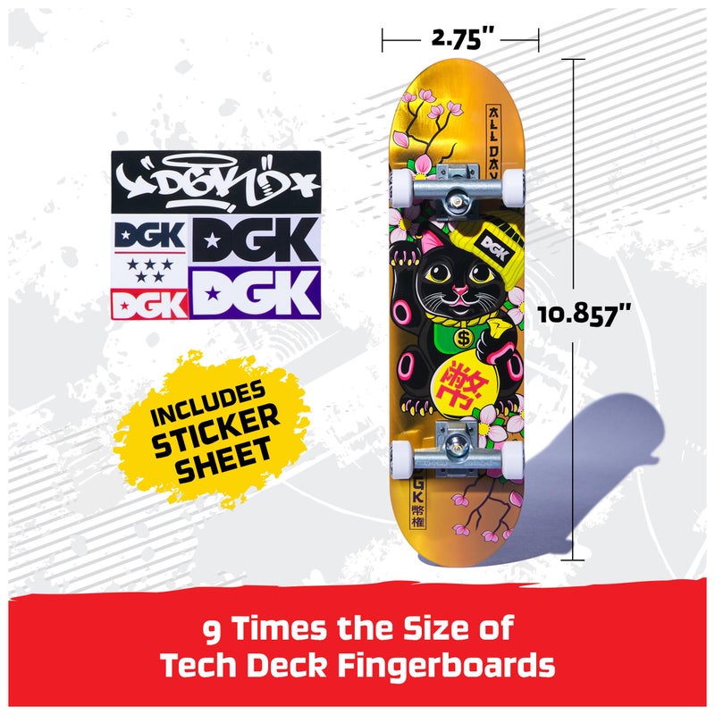 Tech Deck تِك ديك، لوح يد DGK؛ ألواح تزلج مصغرة أصلية، ألعاب أطفال للأولاد والبنات، من عمر 6 فما فوق (للاستخدام باليد فقط) - Image 5