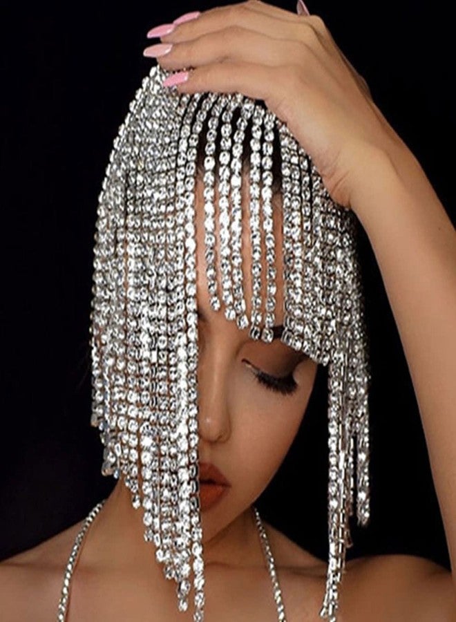STONEFANS Tassel Rhinestone Cap Headpiece Flapper Crystal Head Chain Jewelry Belly Dance Wedding 1920s Hair Accessories for Women - Image 3