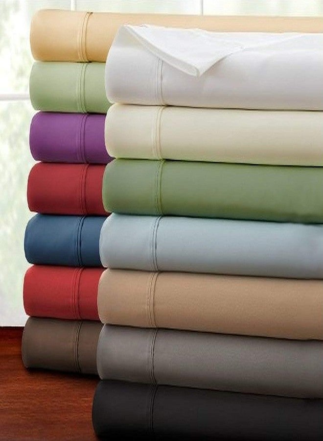 CELINE LINEN Wrinkle and Fade Resistant 1800 Premier Luxurious 5-Piece Bed Sheet Set, Deep Pocket up to 16 inch, Split King, White - Image 4