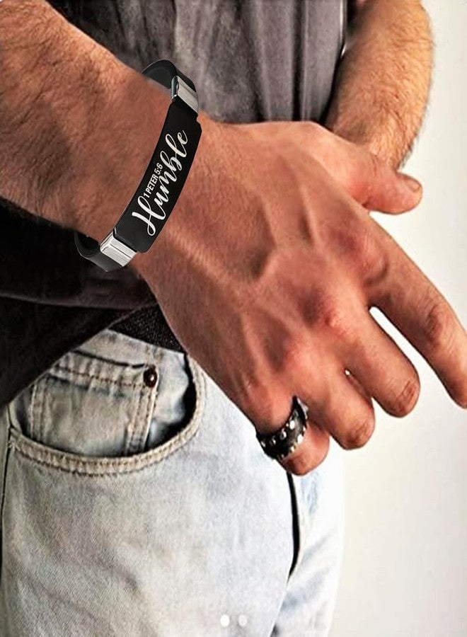M Men Style Bible Verse Silicone Stainless Steel Bracelet - Adjustable Religious Jewelry Christian Cross Bracelet For Men Women - Image 3