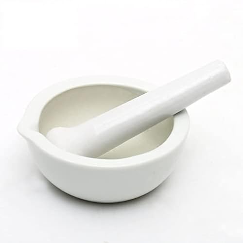 Yeehtech 3.55inch Porcelain Mortar and Pestle, Ceramic Mixing Grinding Bowl Set, Crusher DIY Tool for Kitchen - Image 1