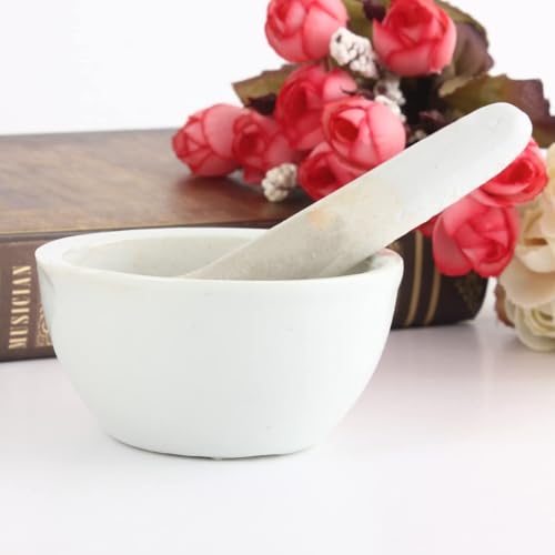 Yeehtech 3.55inch Porcelain Mortar and Pestle, Ceramic Mixing Grinding Bowl Set, Crusher DIY Tool for Kitchen - Image 4