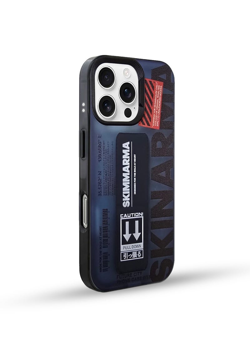 Techie تصميم نصي جمالي SKINARMA مع غطاء خلفي آمن مع مقبض يد لهاتف آبل آيفون 16 برو - Image 2