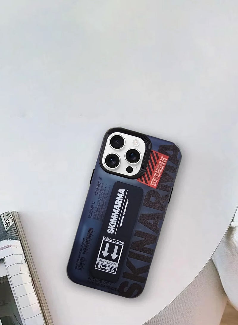 Techie تصميم نصي جمالي SKINARMA مع غطاء خلفي آمن مع مقبض يد لهاتف آبل آيفون 16 برو - Image 5