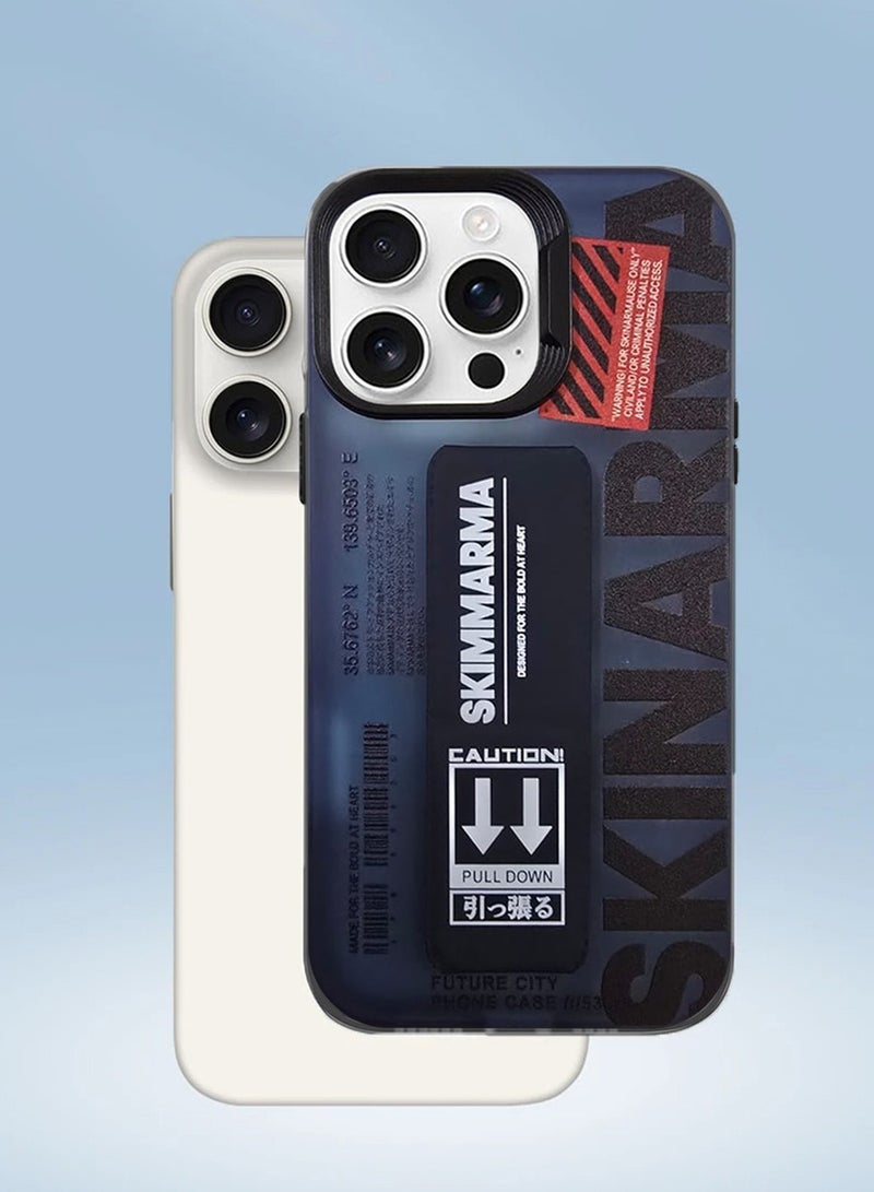 Techie تصميم نصي جمالي SKINARMA مع غطاء خلفي آمن مع مقبض يد لهاتف آبل آيفون 16 برو - Image 3