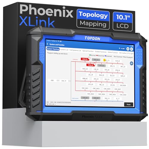 TOPDON Scanner Phoenix XLink, 2 Year Free Update ECU Programming Scan Tool, ECU Coding Diagnostic Tool, Topology Mapping, CAN-FD & DoIP, Full System Bidirectional Scanner, 41+ Maintenance Services
