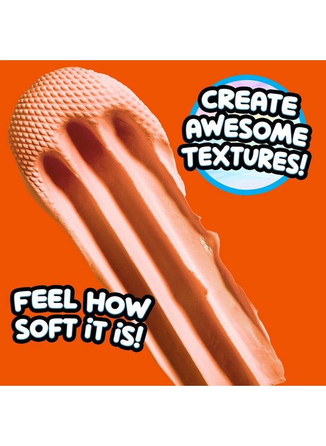 COMPOUND Kings - Fluffy Butter Cloudz Compound Bucket For Girls & Boys Sensory Toys Nontoxic & Nonsticky Stress Relieving Tactile (Orange Crush) - Image 1