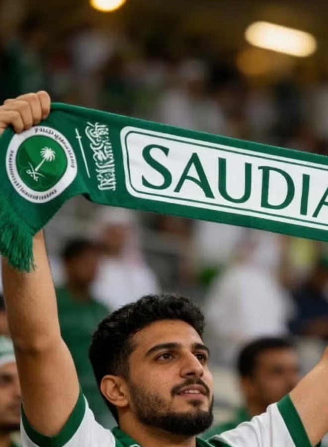 MEIKENA 9pcs Saudi Arabia National Day  Fan Accessory Set, Saudi Flag Scarf +   Wig ，5Pcs Hand Flags  ，2 pcsSilicone Wristbands, National Day ，Football Match Celebration Party Decorations - Image 5