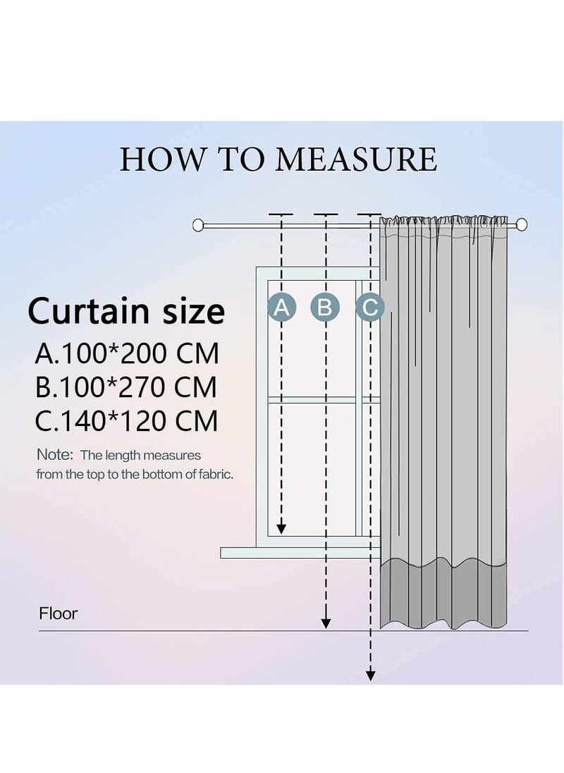 RATSAW - 2 PCS Window Sheer Curtains Long Panels Sheer Curtains with Ring Top Elegant Drapes Sheer Curtain Clear Transparent Basic Rod Pocket Panel Decor for Bedroom Living Room Yard Kitchen - Image 1