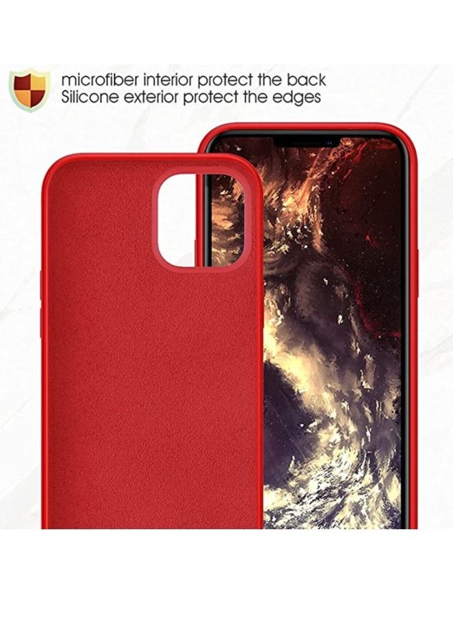 DUSALA - Soft Liquid Silicon Case Compatible with iPhone 13 Pro Case,Shock-Proof Protective Case Matte Finish Cover designed for iPhone 13 Pro 2021- Red - Image 1