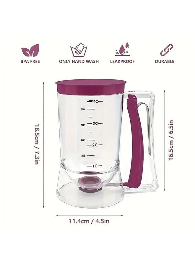Red Muffin Cupcake Flour Dispenser With Measurement Label Baking Pan Maker Kitchen Tool - Image 3