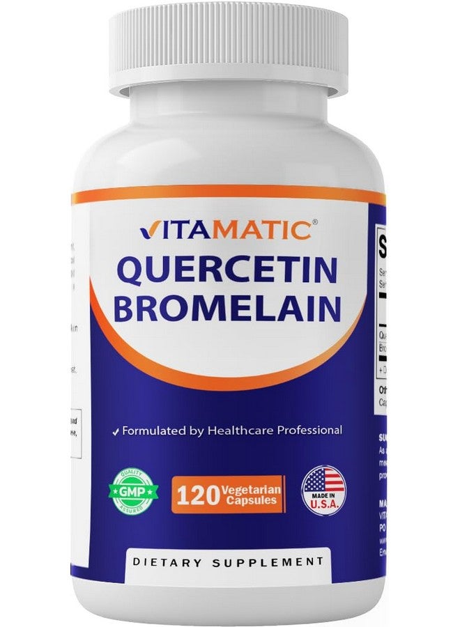 Vitamatic Quercetin with Bromelain - 120 Vegetarian Capsules. - Image 1