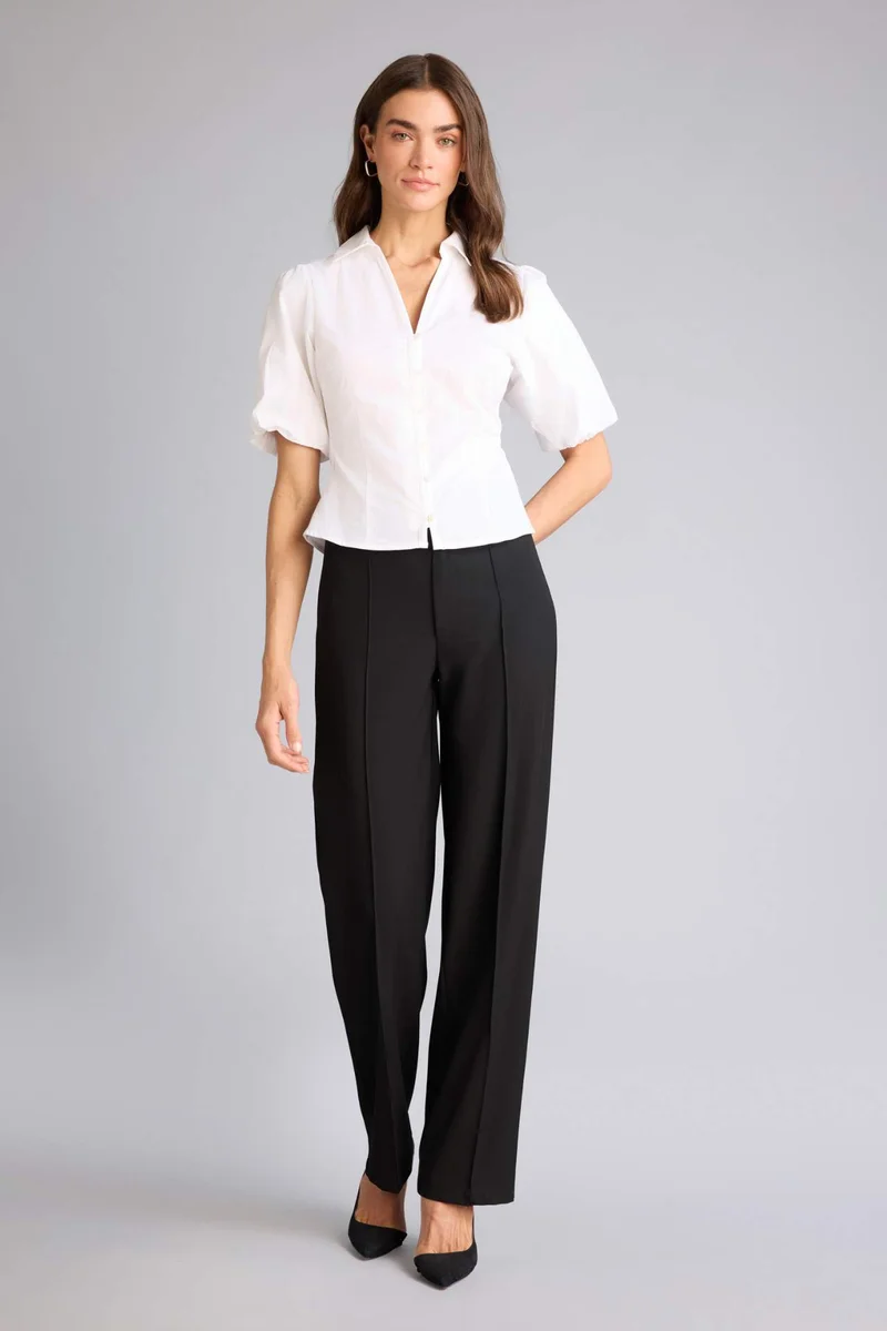 ديفاكتو Wide Leg Regular Hem Trousers