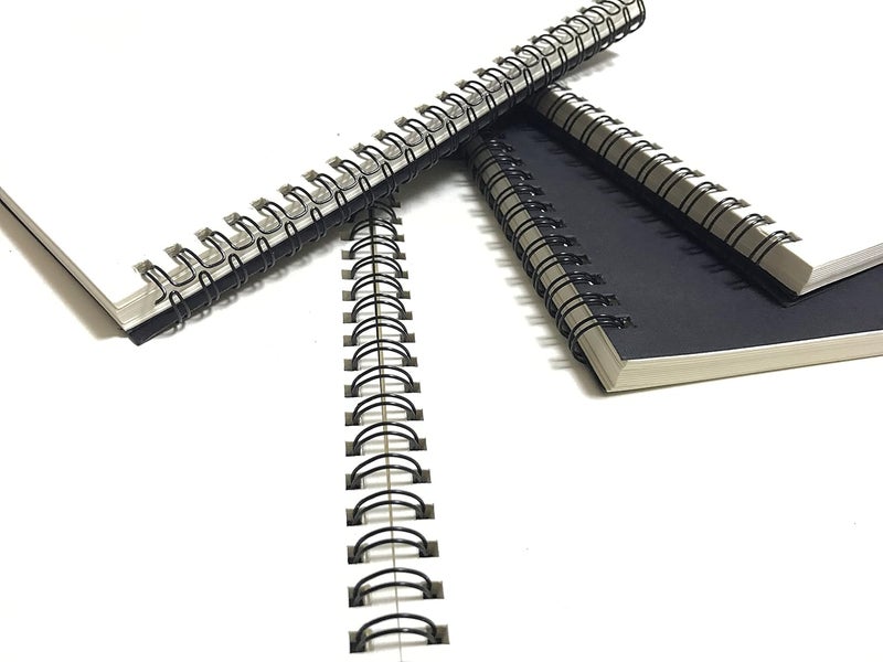 VEEPPO Spiral Sketch Notebook Pack Black Kraft Cardboard Cover White Blank Paper Wirebound JournalDiaryDiy AlbumScrapbook Notebook Black Cover White PaperPack Of 4 14 X 21Cm 100 Pages - Image 5
