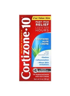 Cortizone 10 Cortizone 10, Maximum Strength, Soothing Aloe Creme, 2 oz (56 g)  - Image 1