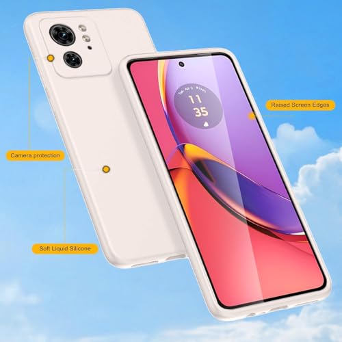 DIZORO Microfiber Candy Case Compatible for Motorola Edge 40 Smooth Touch Cushion Liquid Soft Silicone Gel Rubber Phone Cases Non-Slip Full Body Protective Shockproof Back Cover (Stone Grey) - Image 2