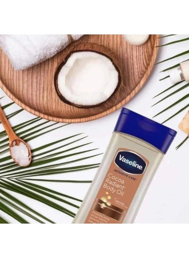 Vaseline Body Oil With Cocoa Butter Intensive Care  200ml - Image 3