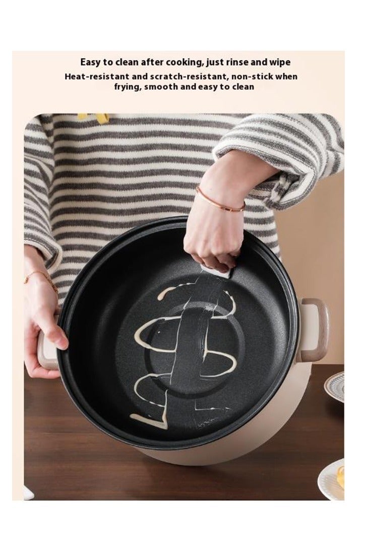 Arabest Household electric cooking pot for 1-2 people, multifunctional electric frying pan, electric hot pot, large capacity electric steaming and cooking integrated pot, with three adjustable levels - Image 5