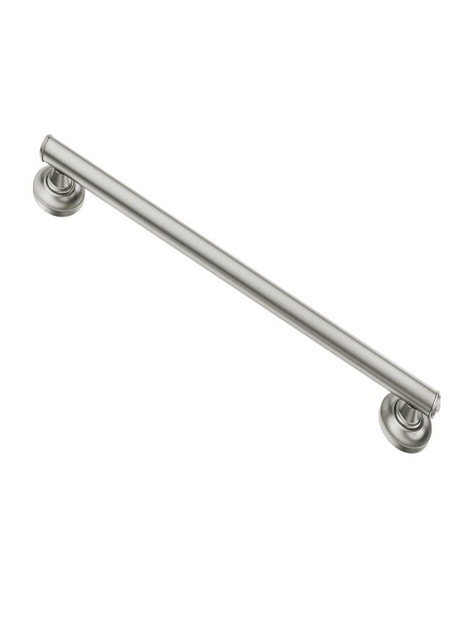 Moen LR8724D1GBN Bathroom Safety 24-Inch Designer Bathroom Grab Bar with Curled Grip, Brushed Nickel - Image 1