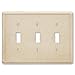 Questech Triple Toggle - Travertine Light Switch Cover Cast Stone Textured Outlet Cover Wall Plate - Image 2