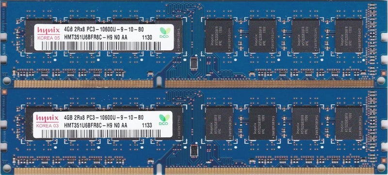 SK Hynix 8GB kit, (2 x 4GB) 240-pin DIMM, DDR3 PC3-10600U,Dual Rank, Non ECC ram Memory Module by Hynix (HMT351U6CFR8C-H9) - Image 4