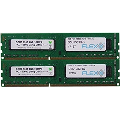 SK Hynix 8GB kit, (2 x 4GB) 240-pin DIMM, DDR3 PC3-10600U,Dual Rank, Non ECC ram Memory Module by Hynix (HMT351U6CFR8C-H9) - Image 3
