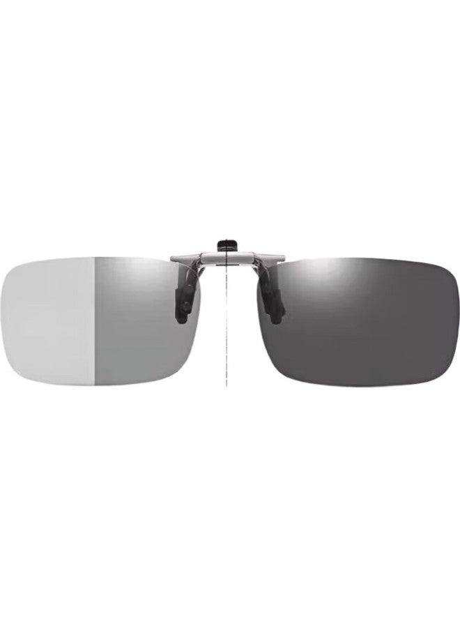 Boshide Polarized Photochromic Clip-On Sunglasses For Day And Night, Unisex Gray Photochromic Lenses - Image 2
