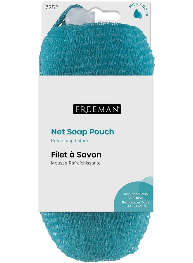Freeman حقيبة صابون شبكية مقشرة للجسم - ليفة استحمام وتنظيف تزيل الجلد الميت والأوساخ والشوائب لقطع الصابون - شبكة منسوجة لتقشير لطيف - تحضير للتسمير الذاتي - 4 قطع - Image 3