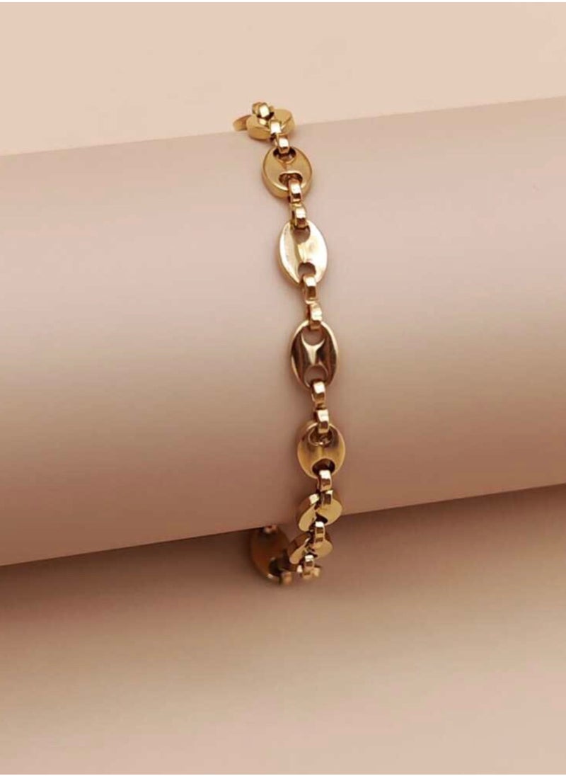 Blueline - 18k Gold Plated Stainless Steel Bracelet For Women - Image 1