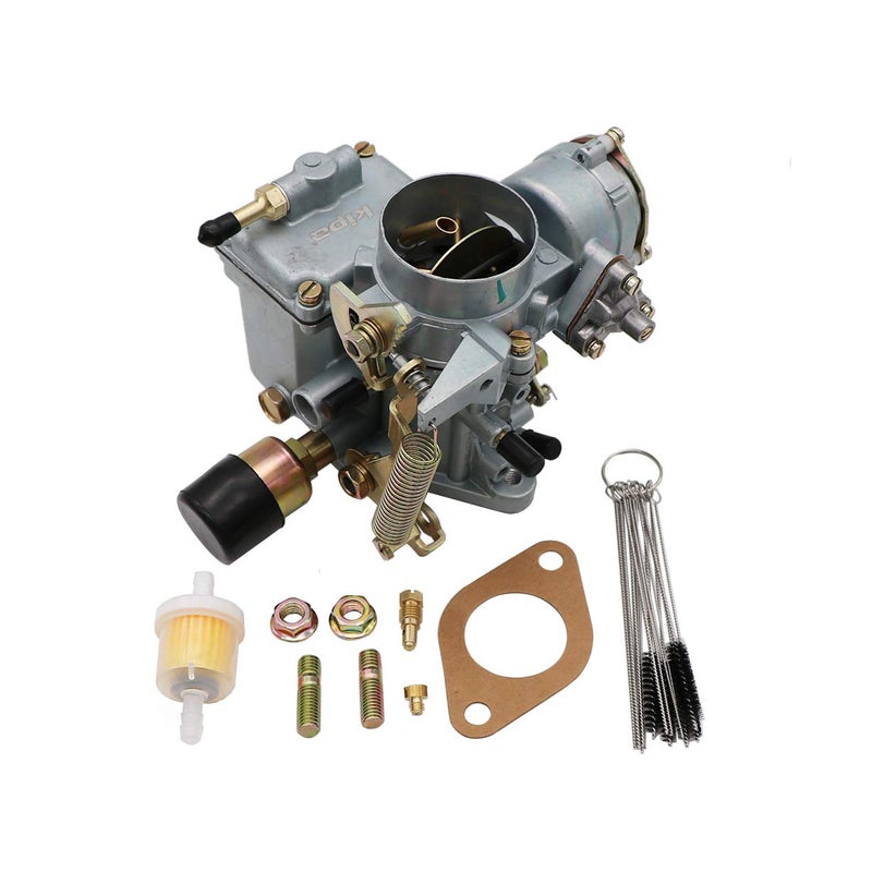 KIPA Carburetor For VW Beetles Super Beetles 19711979 Dual Port 1600cc Engine 12V Electric Choke 34 PICT3 Volkswagen Bug Bus Thing Karmann Ghia Squareback Transporter OEM 113129031K 981289B