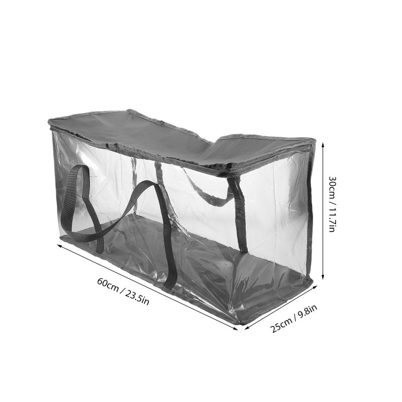 Clear Book Storage Bags Transparent Organizing Bin With Zipper Handles Clothes Organizer Bag Closet Organizer Book Storage Container For Clothes Shoes Toys - Image 5