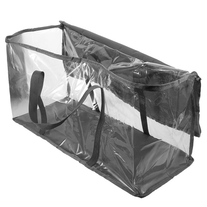 Clear Book Storage Bags Transparent Organizing Bin With Zipper Handles Clothes Organizer Bag Closet Organizer Book Storage Container For Clothes Shoes Toys - Image 1