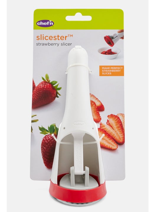 Hand-Held Slicer Strawberry Slicester, White