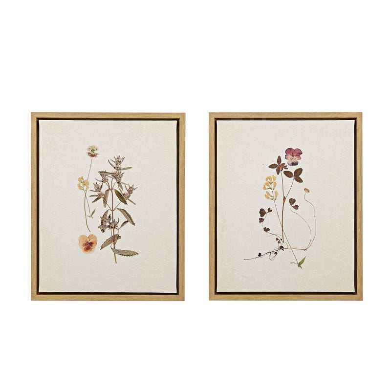 Madison Park French Herbarium Wall Art Living Room Decor  Floral Framed Linen Canvas Home Accent Country Bathroom Decoration Ready to Hang Painting for Bedroom 1784 X 2184 Multi