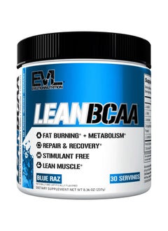 Evlution Stimulant Free Lean BCAA Powder Nutrition BCAAs Amino Acids Powder with CLA Carnitine and 2:1:1 Branched Chain Amino Acids Supports Muscle Recovery Fat Burn and Metabolism - Blue Raz  - Image 1
