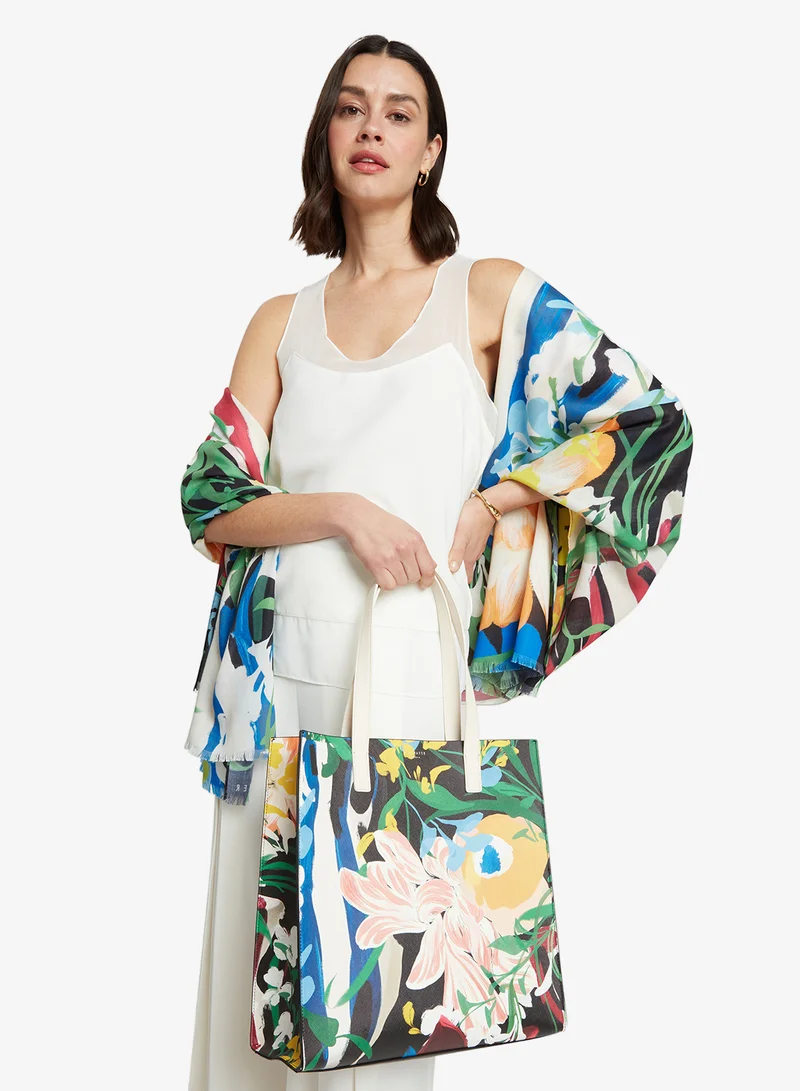 Ted Baker Floral Bouquet Printed Large Icon Tote