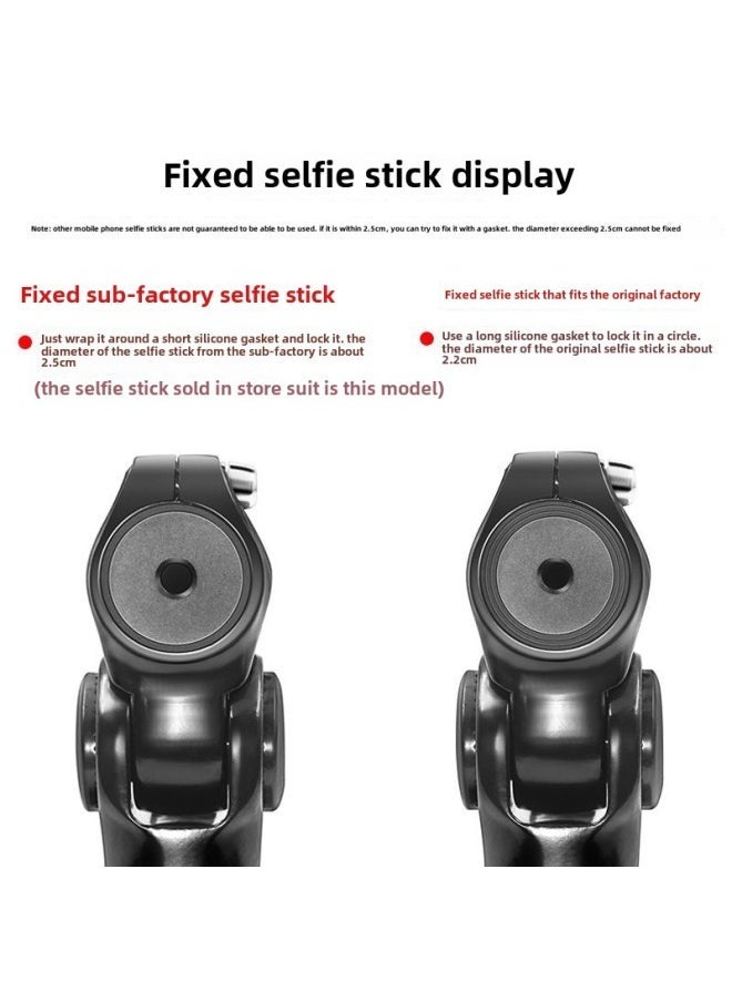 Aluminum Alloy Bicycle Mountain Bike Motorcycle Fixed Bracket Expansion Sports Camera Mobile Phone Modification Riding Accessories-Color:Set + Gopro Adapter - Image 3