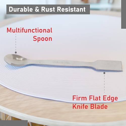 EISCO (Pack of 5) Stainless Steel Lab Spatula – 15cm, Dual-End Spoon & Flat Blade, Multipurpose Tool for Science Labs, Kitchen, Powder Mixing, Art, Resin, Crafting & Epoxy Work - Image 5