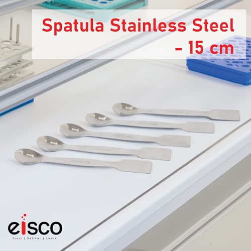 EISCO (Pack of 5) Stainless Steel Lab Spatula – 15cm, Dual-End Spoon & Flat Blade, Multipurpose Tool for Science Labs, Kitchen, Powder Mixing, Art, Resin, Crafting & Epoxy Work - Image 4