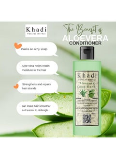 Khadi Natural Herbal Amla Bhringraj Shampoo And Aloevera Conditioner Combo || Suitable For Hair Growth | Dry And Frizzy Hair - Controls Hair Fall Parben And Sls Free (200Ml Each)  - Image 2
