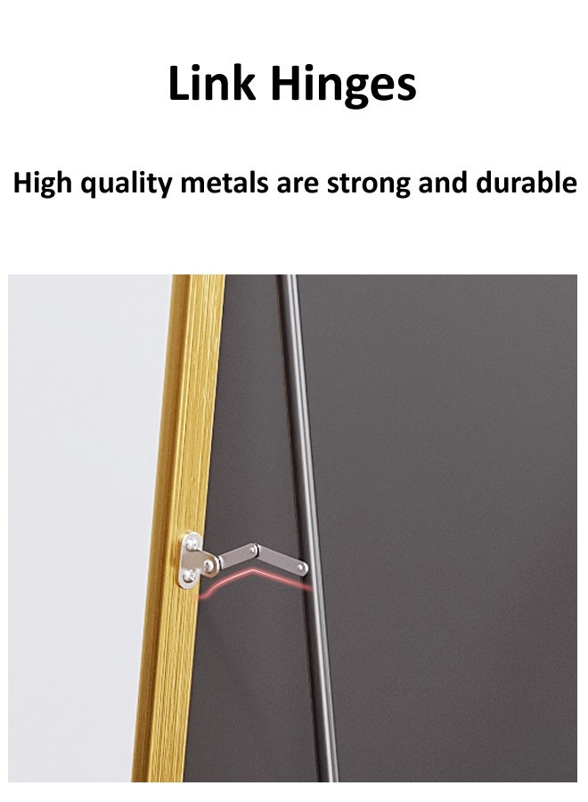 فاشون هوم مرآة أرضية فاخرة على شكل قوس قمري، مثبتة على الحائط أو قائمة بذاتها، بإطار معدني لغرفة الأطفال أو ديكور المنزل، 50×160 سم - Image 5