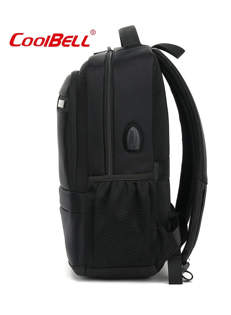 كول بيل رجل كبير قدرة خارجيّ حقيبة ظهر وقت فراغ مفكّرة حقيبة أسود - Image 2