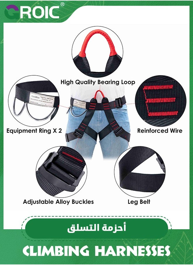 GROIC Climbing belts, Climbing Safety Belts, Mountaineering Rock Climbing belt, Safety Belts for Rappelling Fire Rescuing Tree Climbing, Half Body belt for Women Man and Novice Safety Belts  - Image 3