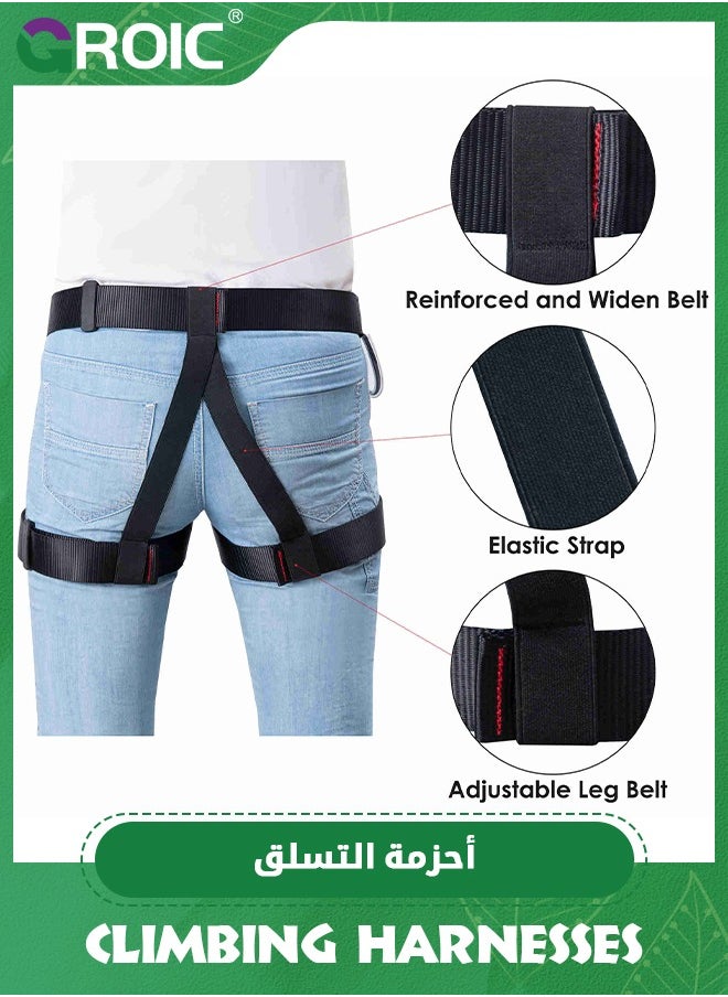 GROIC Climbing belts, Climbing Safety Belts, Mountaineering Rock Climbing belt, Safety Belts for Rappelling Fire Rescuing Tree Climbing, Half Body belt for Women Man and Novice Safety Belts  - Image 2